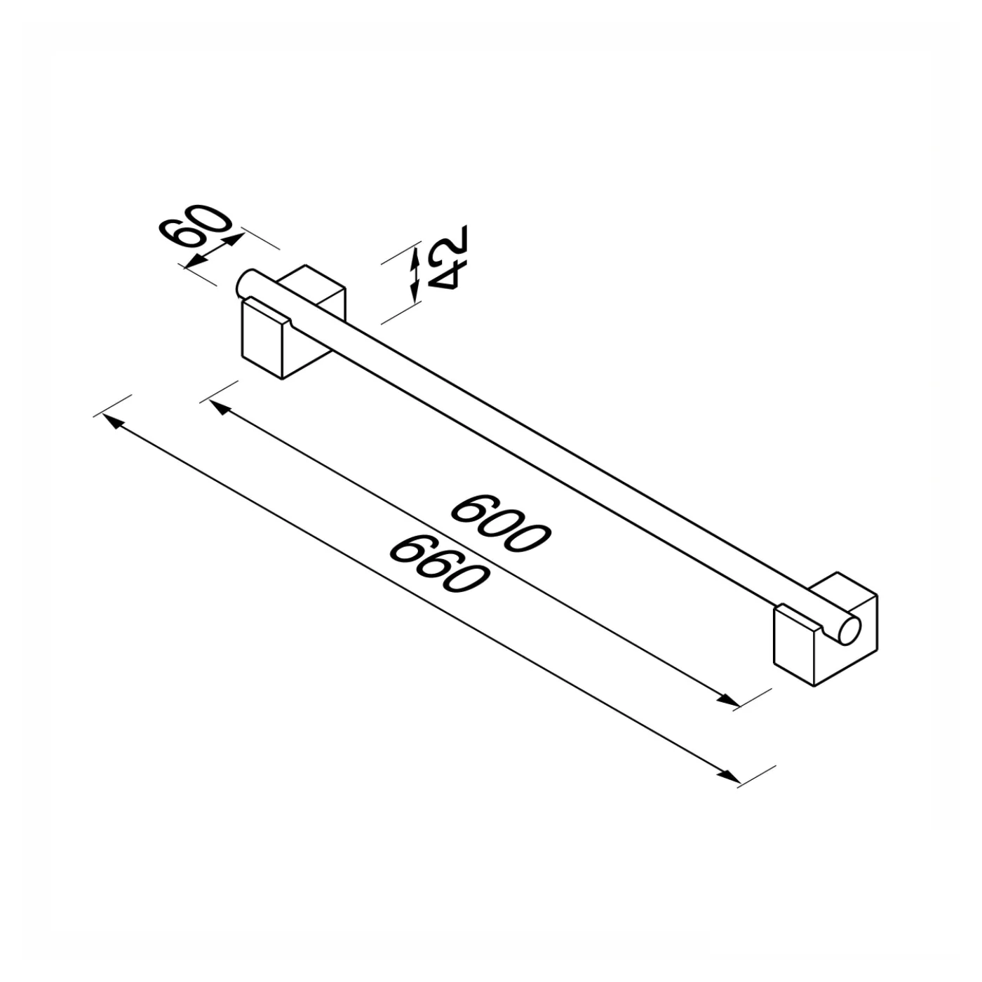 Geesa Nexx držač peškira 60 cm 917507-02