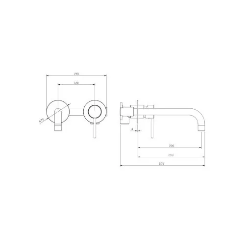 Giusta Ultima ugradna slavina za lavabo Black Matte 71103BM0