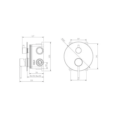 Giusta Ultima ugradni tuš set Chrome 71301000