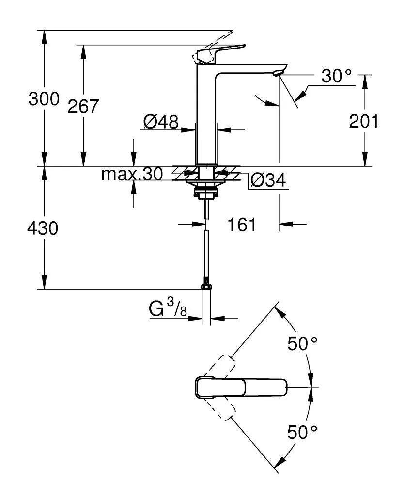 Grohe Cubeo Slavina Za Umivaonik Veličina XL Sa Podsklopom 1017290000
