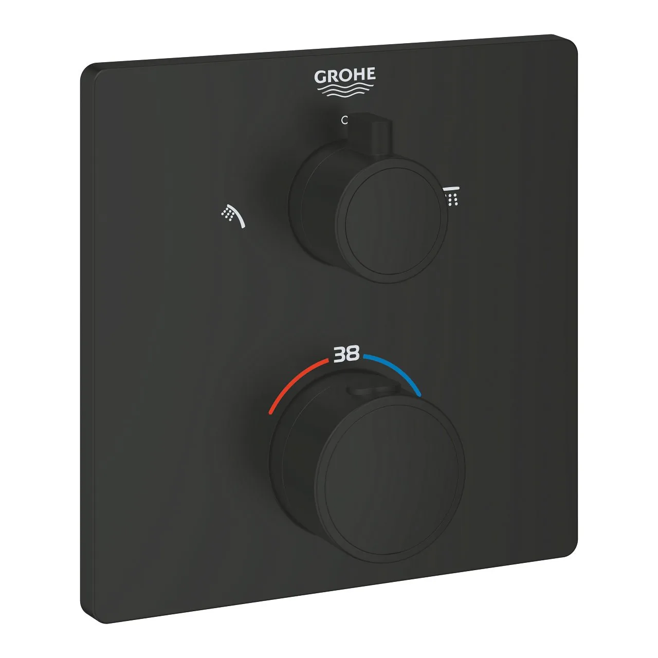 Grohe Grohtherm Termostatski Mešačsa 2 Funkcije Sa Stop Ventilom Matte Black 1022092430