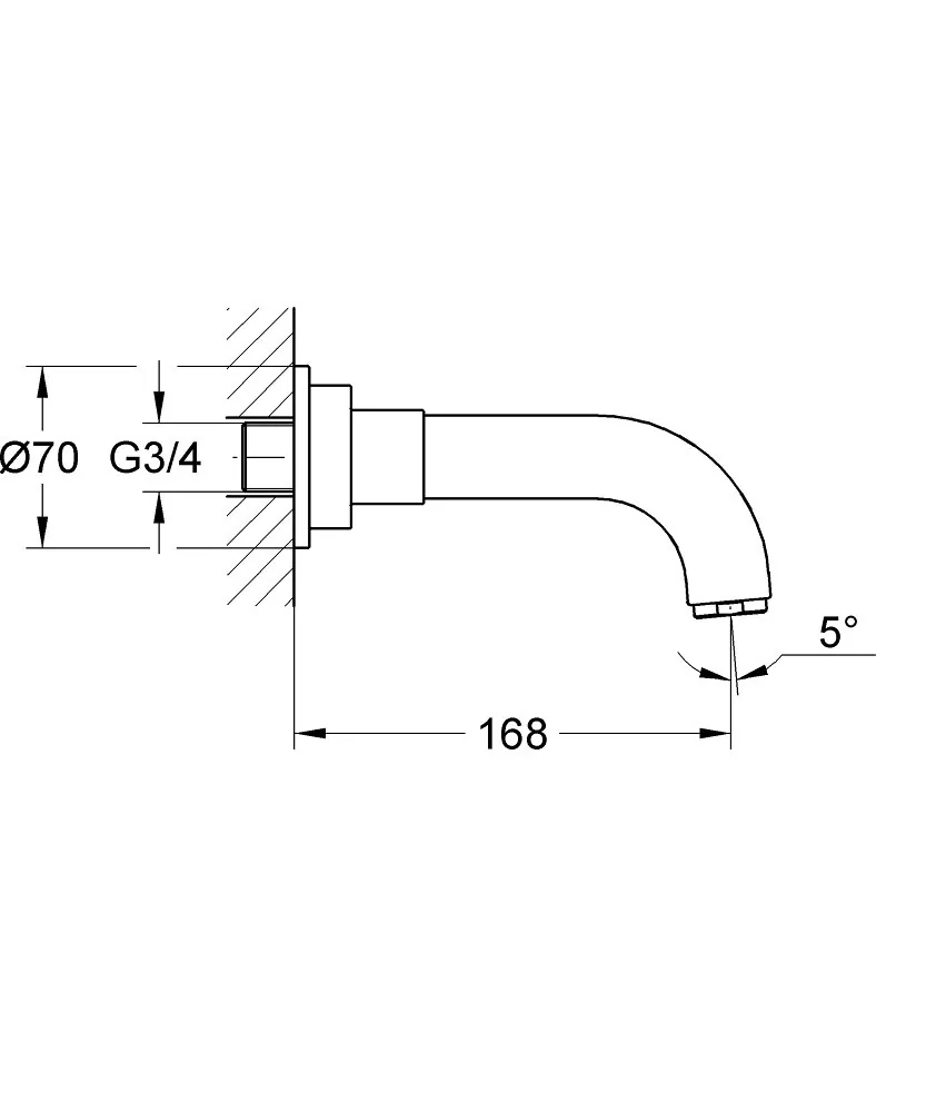 Grohe Atrio izliv za kadu 168mm 13139000