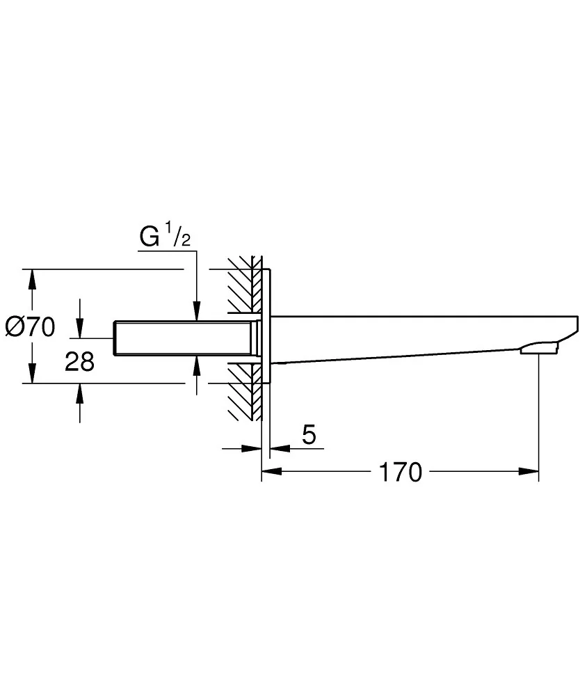 Grohe Lineare izliv za kadu 13383001