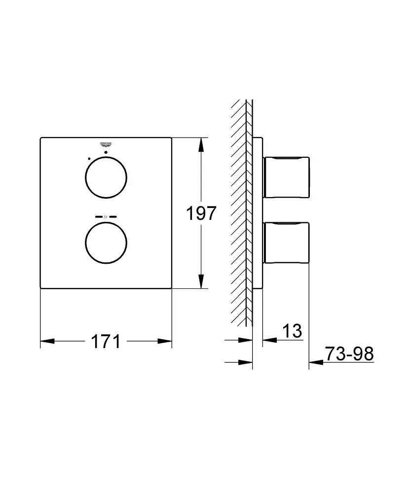 Grohe Grohterm Cube Termostatski Mešač 19568000