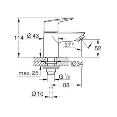 Grohe Bauedge Slavina Za Hladnu Vodu 20421001
