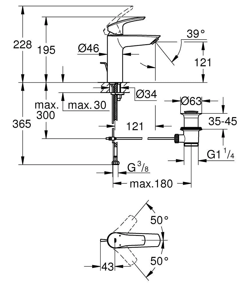 Grohe Eurosmart Slavina Za Umivaonik M Veličina 23322003
