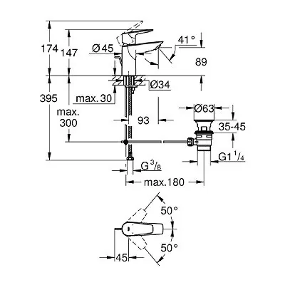 Grohe Bauedge Za Umivaonik S 23328001