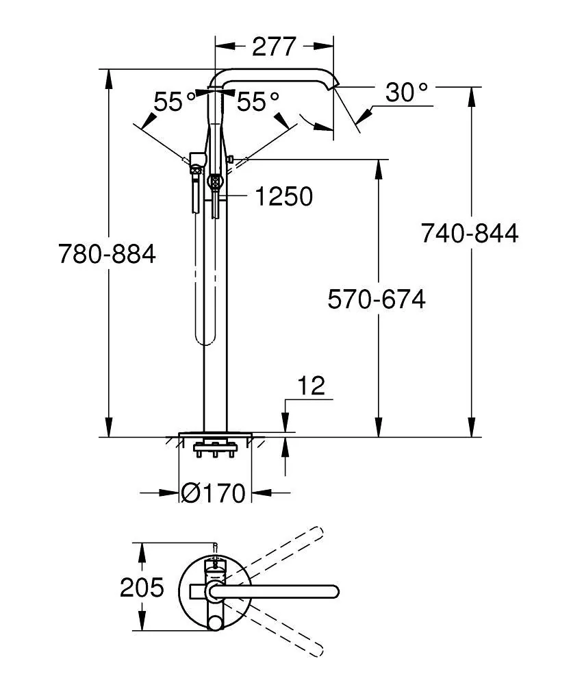 Grohe Essence Za Kadu Podna 23491001