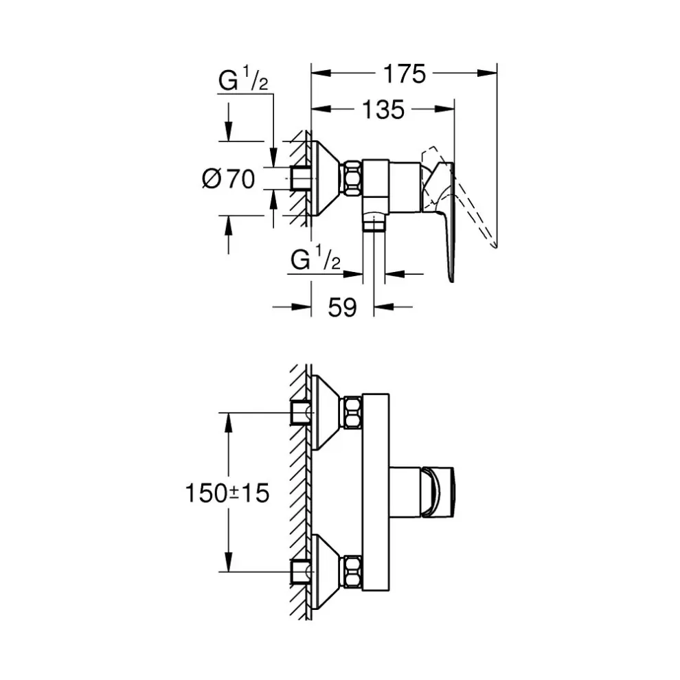 Grohe Bauedge Za Tuš Kadu 23635001