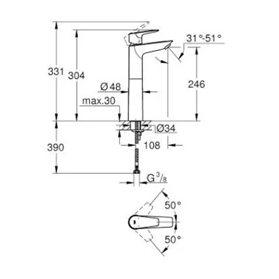Grohe Bauedge Za Umivaonik XL 23761001