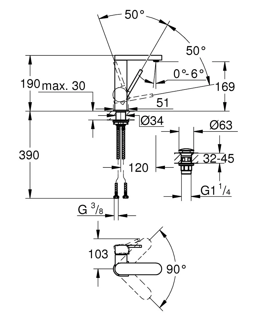 Grohe Plus Slavina Za Umivaonik M Veličina 23872003