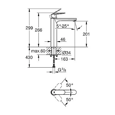 Grohe Eurosmart Cosmopolitan Slavina Za Umivaonik XL-Veličina 23921000