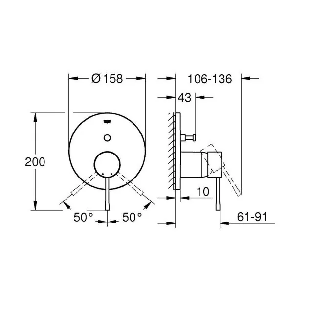 Grohe Essence Mešač Sa Prebacivačem Cool Sunrise 24058GL1