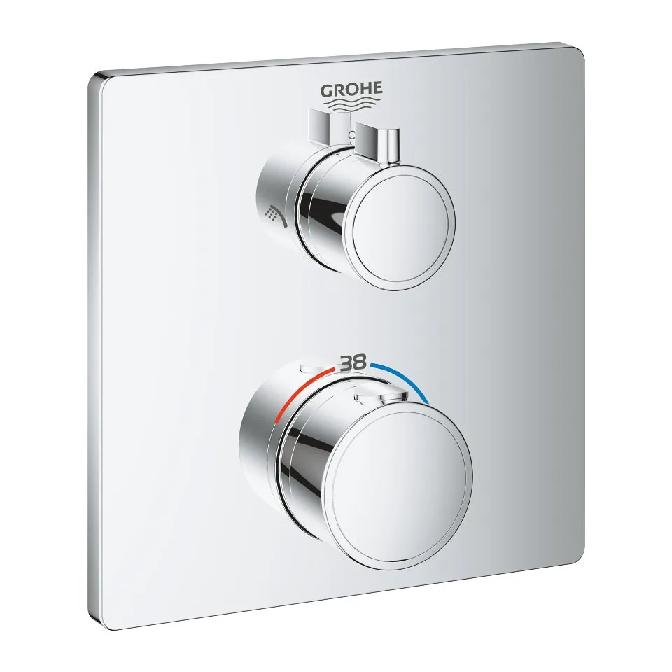 Grohe Grohtherm Termostatski Mešač Sa 2 Funkcije Rucni Tuš I Kada Simboli 24079000
