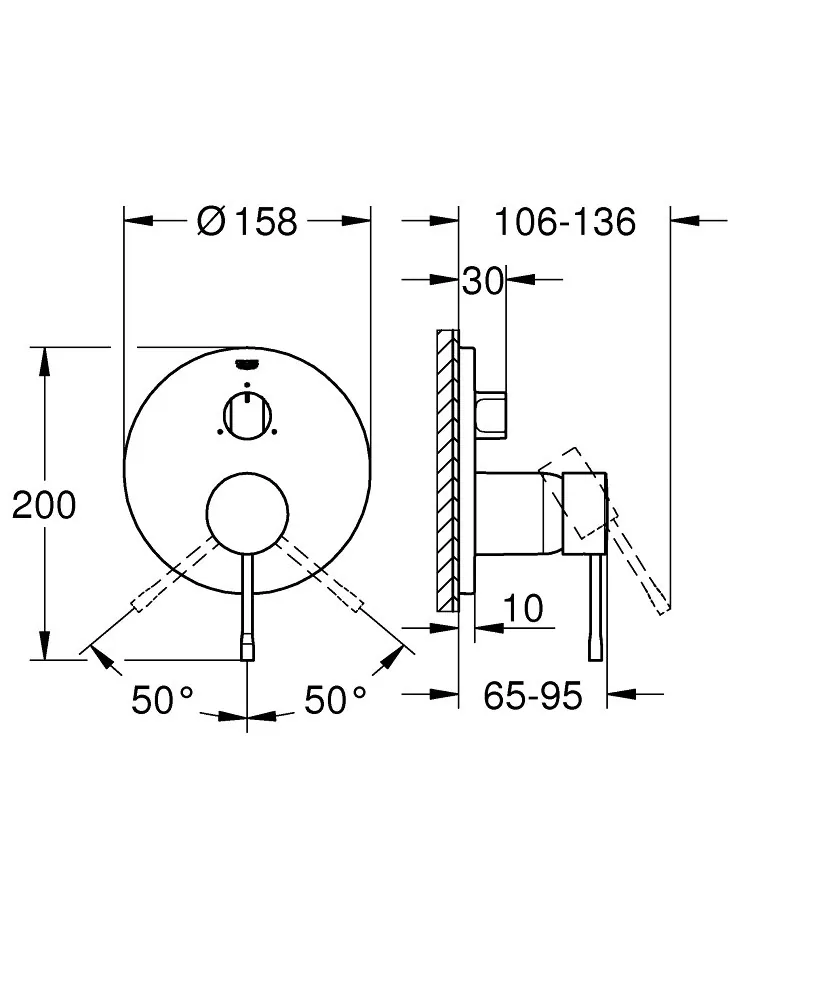 Grohe Essence Mešač Sa Prebacivačem Hard Graphite 24092A01