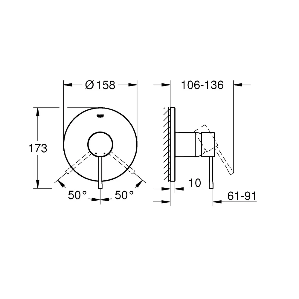 Grohe Essence Mešač Bez Prebacivača Supersteel 24168DC1