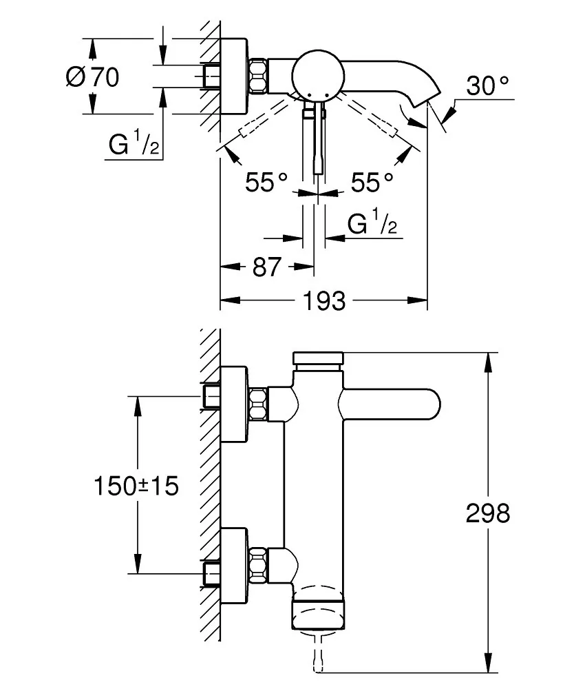 Grohe Essence Slavina Za Kadu Brushed Warm Sunset 25250DL1