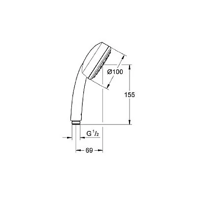 Grohe Tempesta Cosmopolitan 100 i tuš ručica 26082002