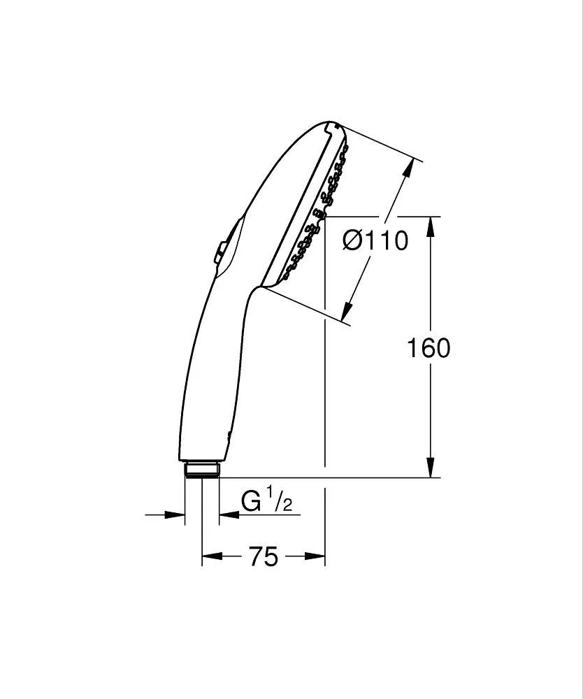 Grohe Tempesta 110 tuš ručica 2 mlaza 8.5l/min matte black 261612433