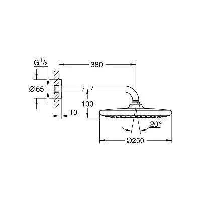 Grohe Tempesta 250 ruža tuša 9.5l 26668000