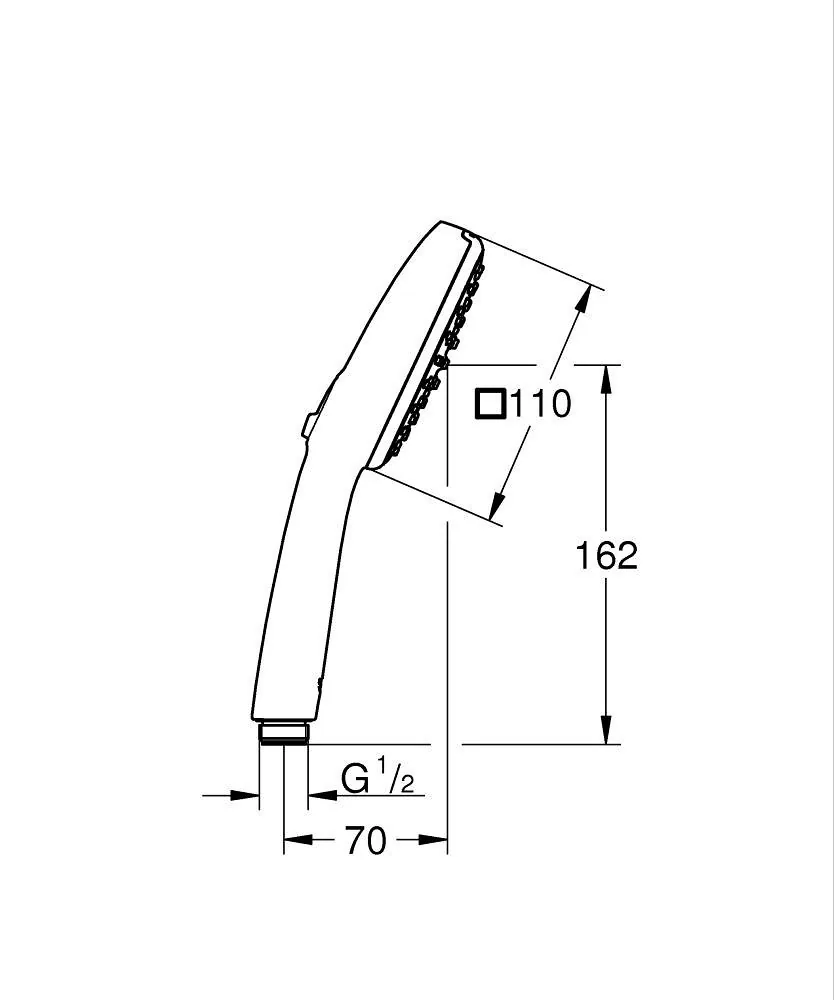 Grohe Tempesta Cube 110 tuš ručica 2 mlaza 8.5l/min matte black 267462433
