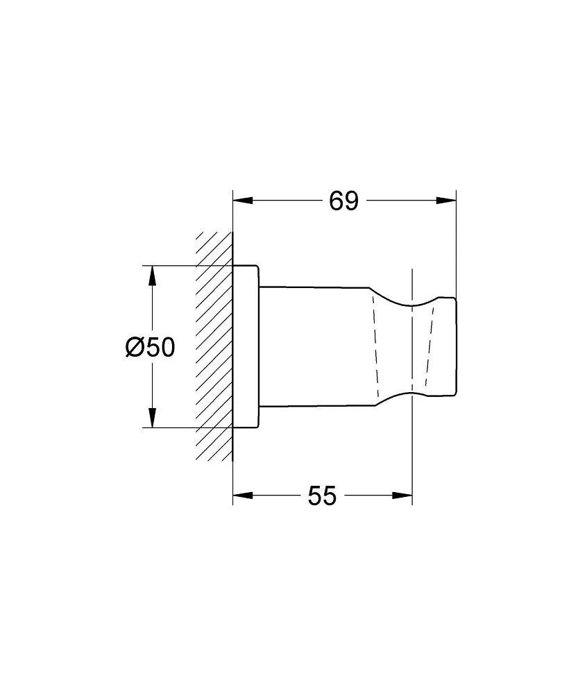 Grohe Rainshower shower držač tuš ručice brushed hard graphite 27074AL0