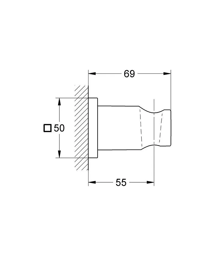 Grohe Rainshower držač tuš ručice cetvrtasti 27075000