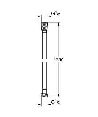 Grohe Silverflex tuš crevo 1750mm phantom black 28388kf1