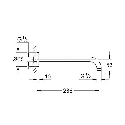 Grohe držač ruže tuša od 286 mm 28576000