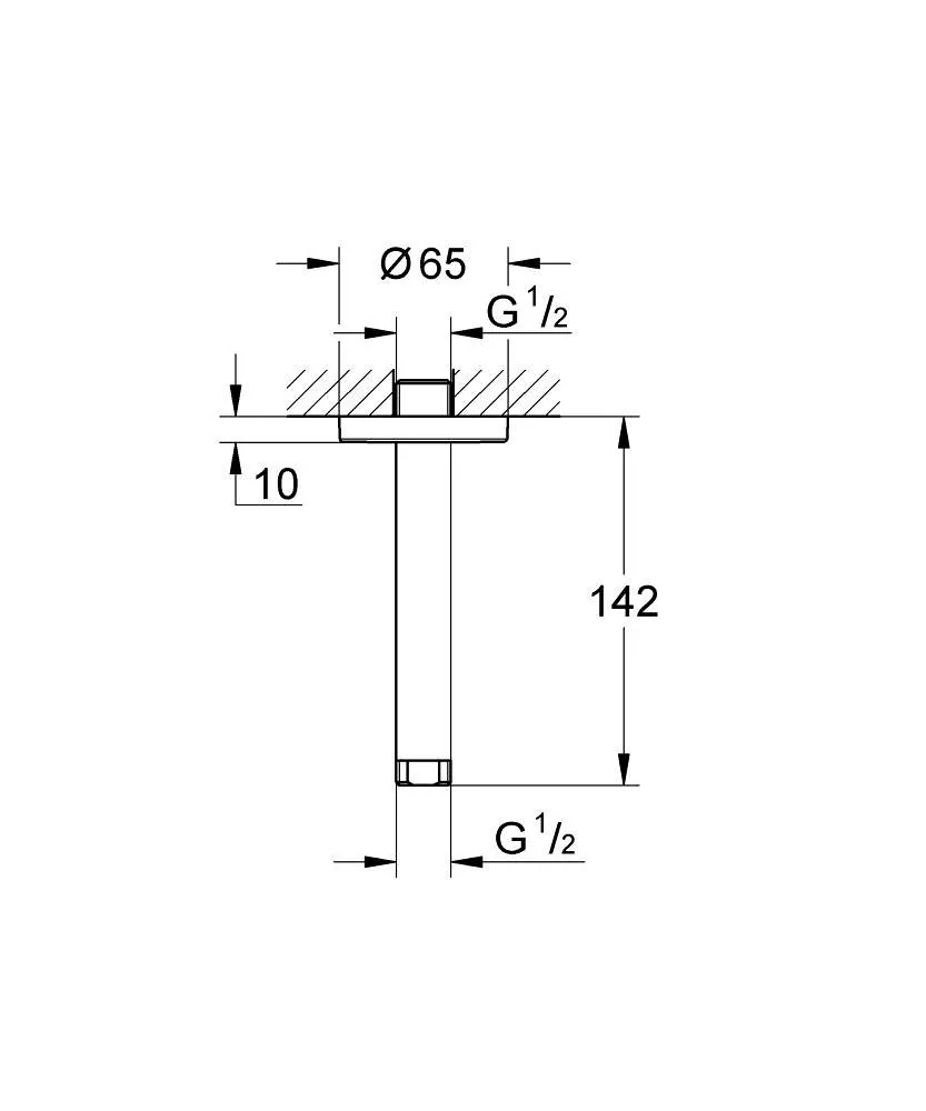 Grohe držač ruže tuša od 142 mm 28724000