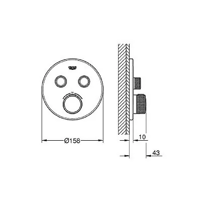 Grohe Grohtherm Smartcontrol Termostatski Mešač Za 2 Potrosaca Hard Graphite 29119A00