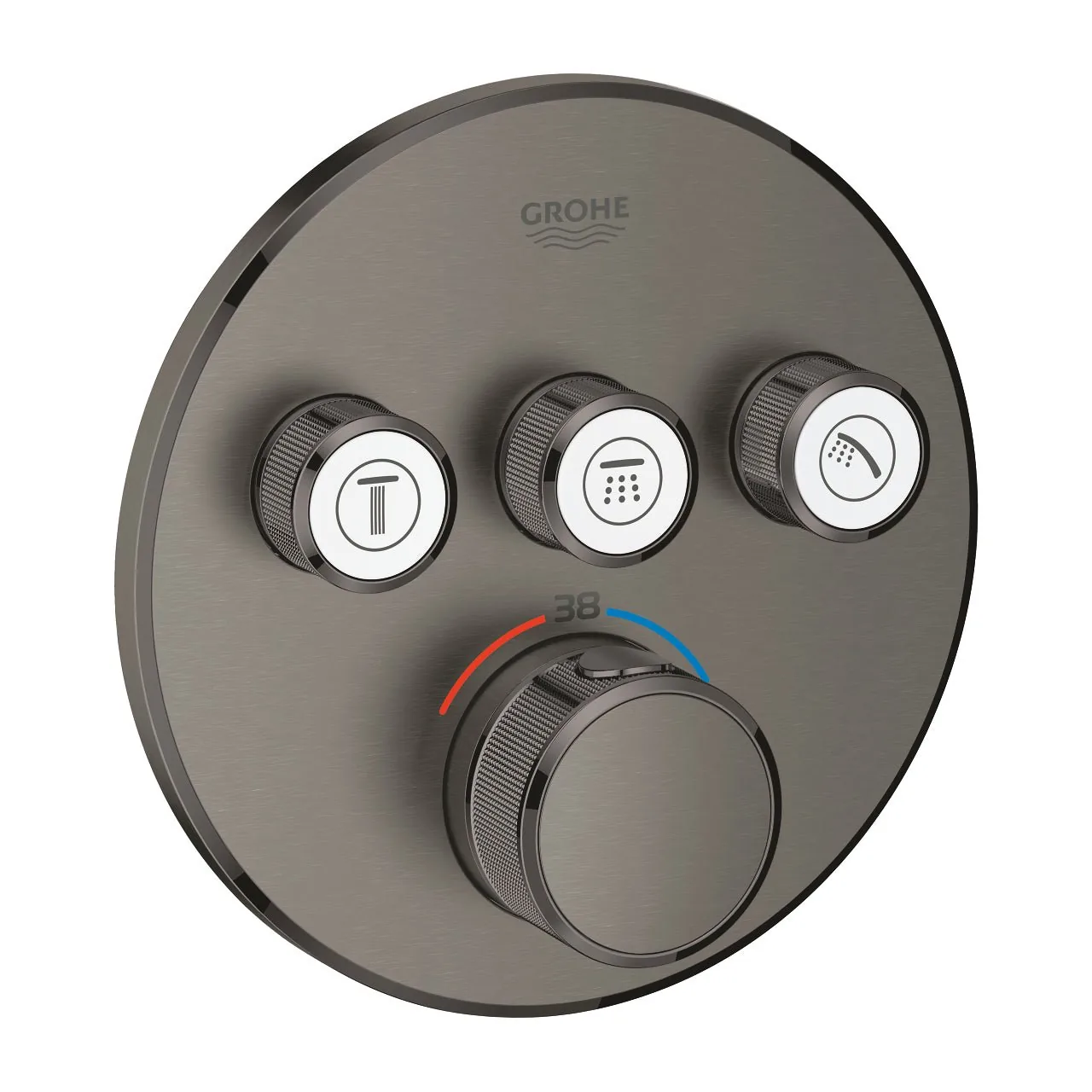Grohe Grohtherm Smartcontrol Termostatski Mešač Kocka 3 Izliv Brushed Hard Graphite 29121AL0