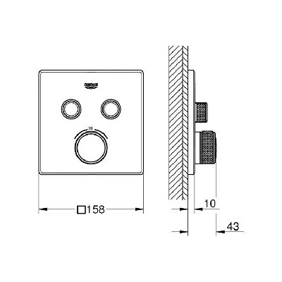 Grohe Grohtherm Smartcontrol Termostatski Mešač 2 Izliva 29124000