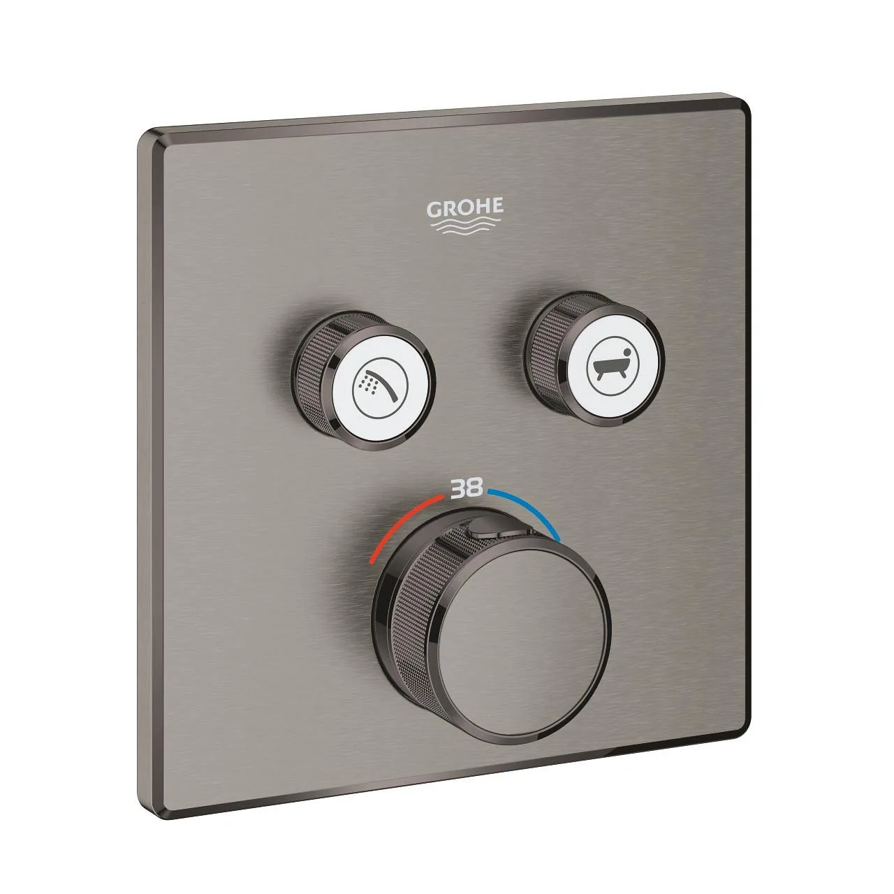 Grohe Grohtherm Smartcontrol Termostatski Mešač 2 Izliva Brushed Hard Graphite 29124AL0