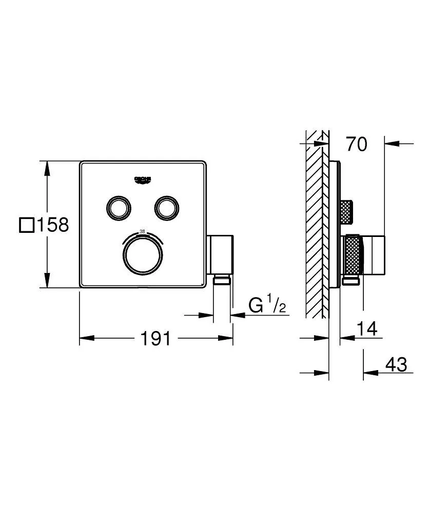 Grohe Smartcontrol Termostatski Mešač 29125000