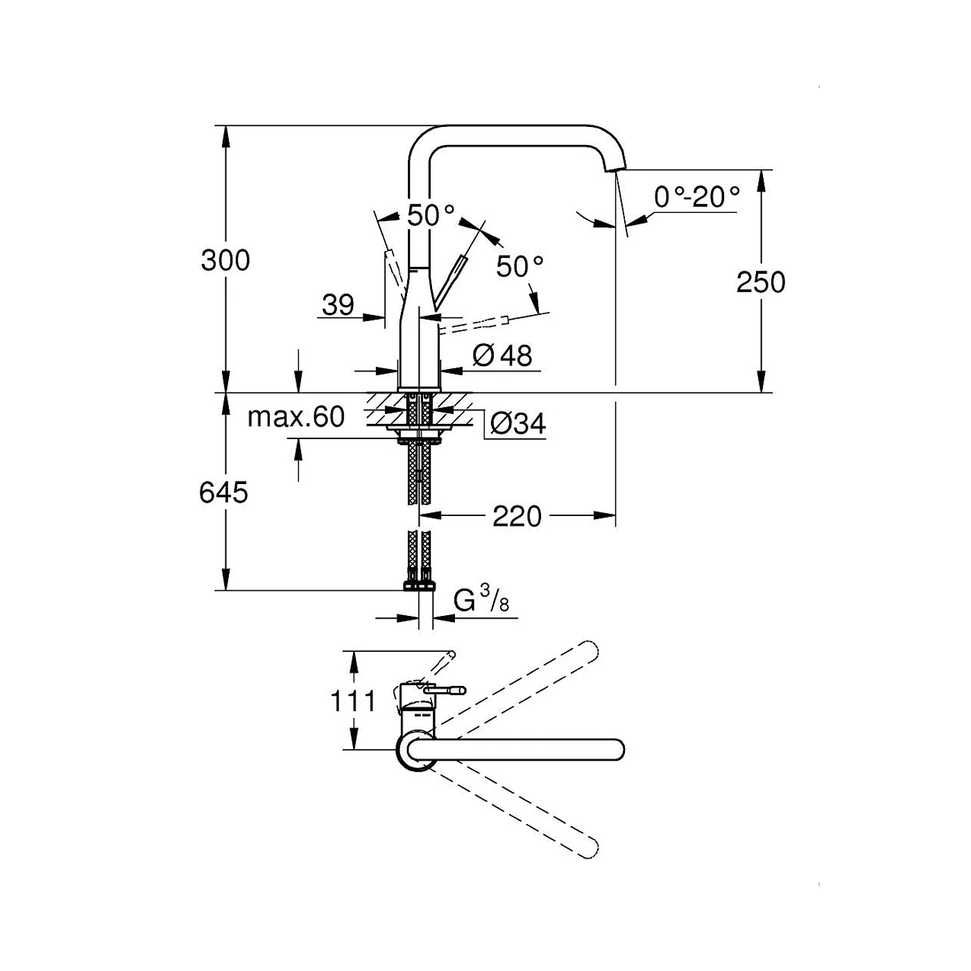 Grohe Essence slavina za sudoperu Brushed Warm Sunset 30269DL0