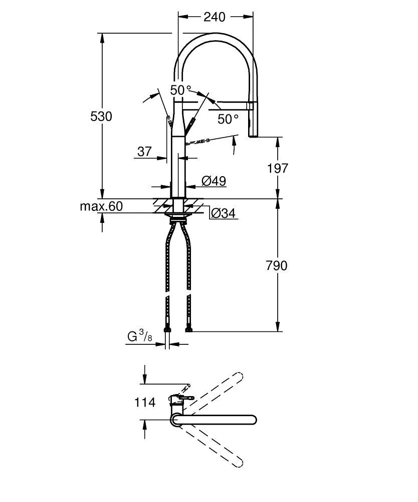 Grohe Essence slavina za sudoperu Profesionalna 30294000