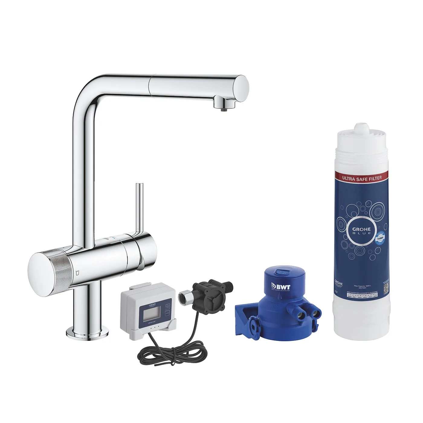 Grohe Blue Pure Minta slavina za sudoperu sa izvlačnim tušem i filterom 30393000
