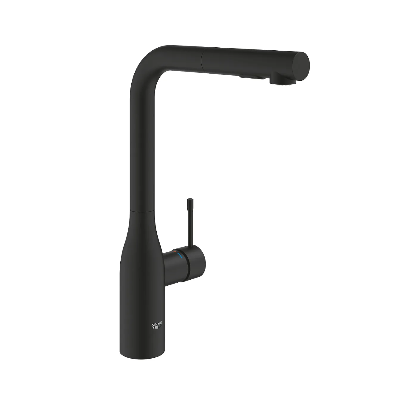 Grohe Essence slavina za sudoperu sa izvlačnim tušem Phantom Black 30504KF0