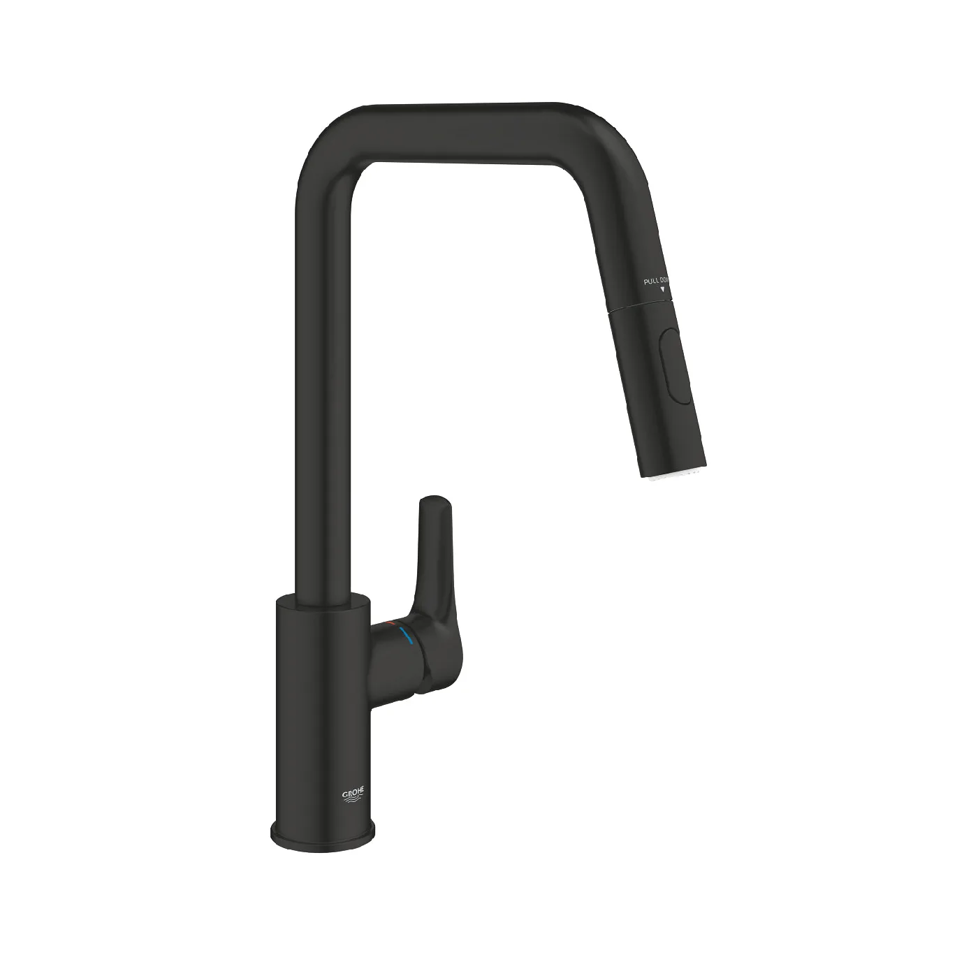 Grohe Eurosmart slavina za sudoperu sa izvlačnim tušem Matt Black 306192430