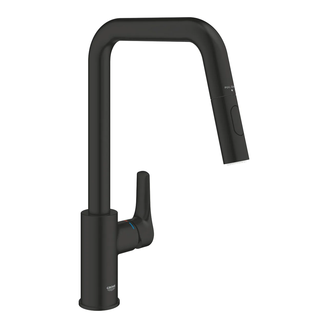 Grohe Eurosmart slavina za sudoperu sa izvlačnim tušem Matt Black 306192430