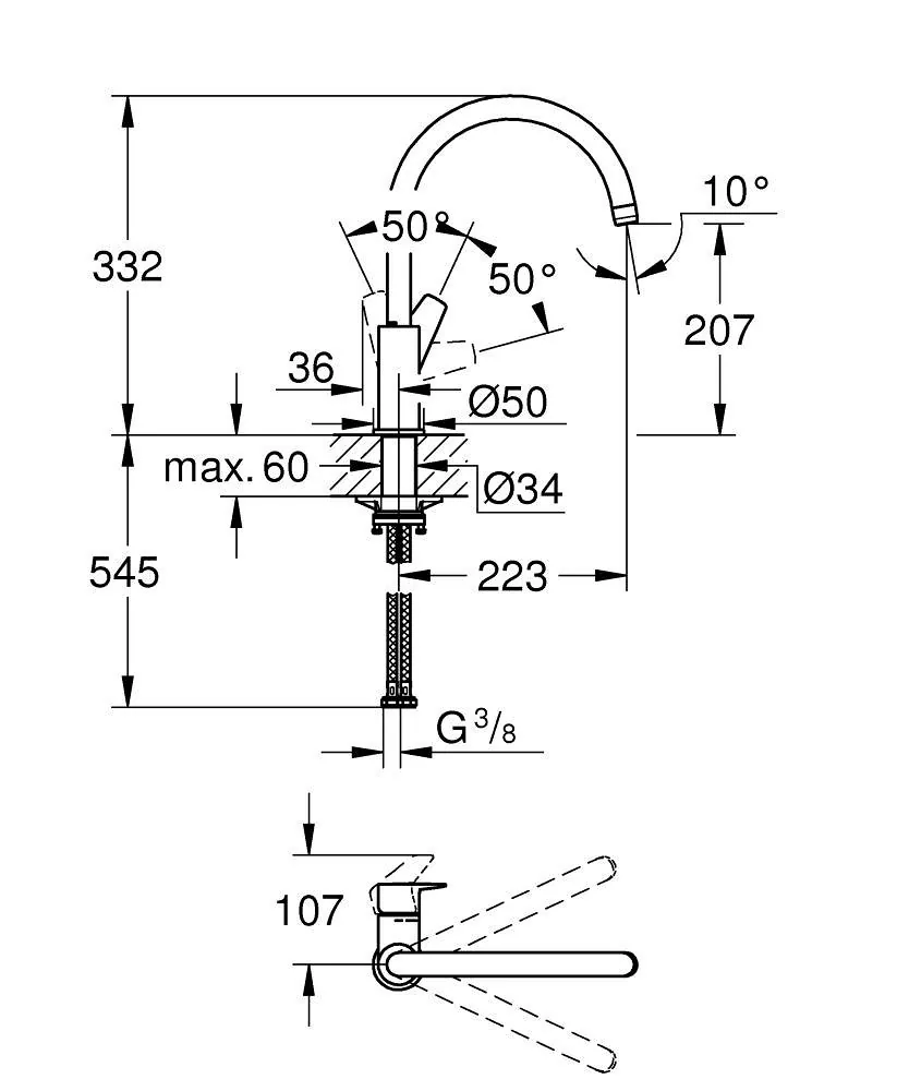 Grohe Bauedge slavina za sudoperu 31367001