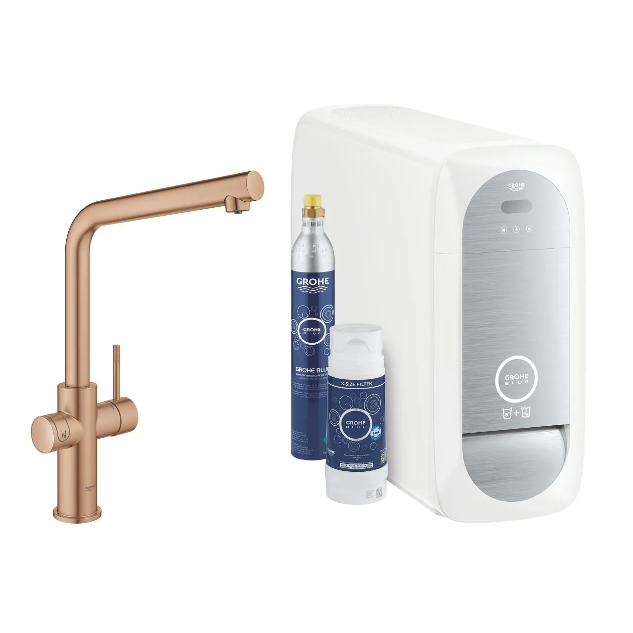Grohe Blue Home set slavina za sudoperu sa filterom I za kiselu vodu, Brushed Warm Sunset 31454DL1
