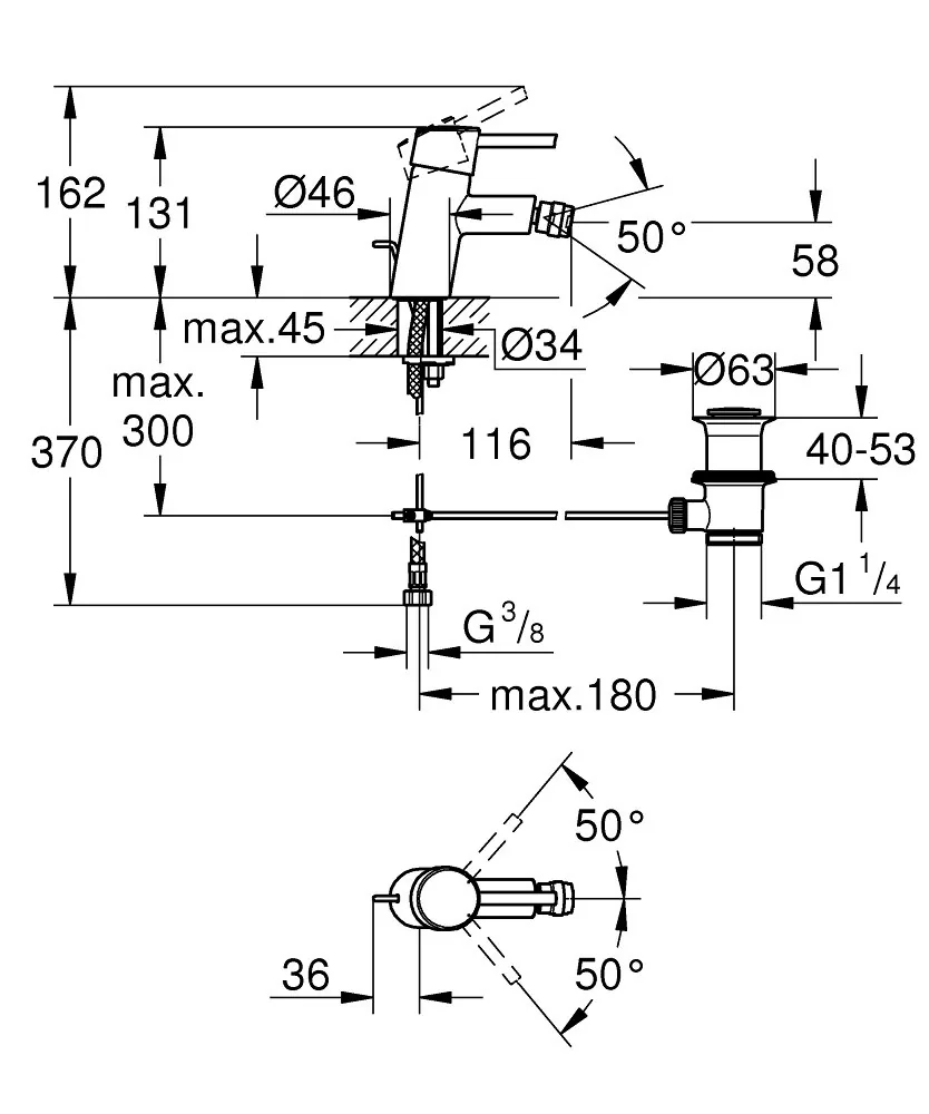 Grohe Conectto Slavina Za Bide 32208001