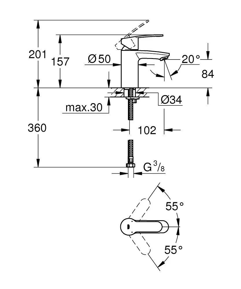 Grohe Eurostyle Cosmo Slavina Za Umivaonik 3246820E