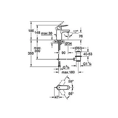 Grohe Eurosmart Cosmopolitan Za Umivaonik S 3282500E