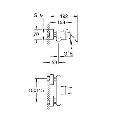 Grohe Eurosmart Cosmopolitan Za Tuš Kadu 32837000