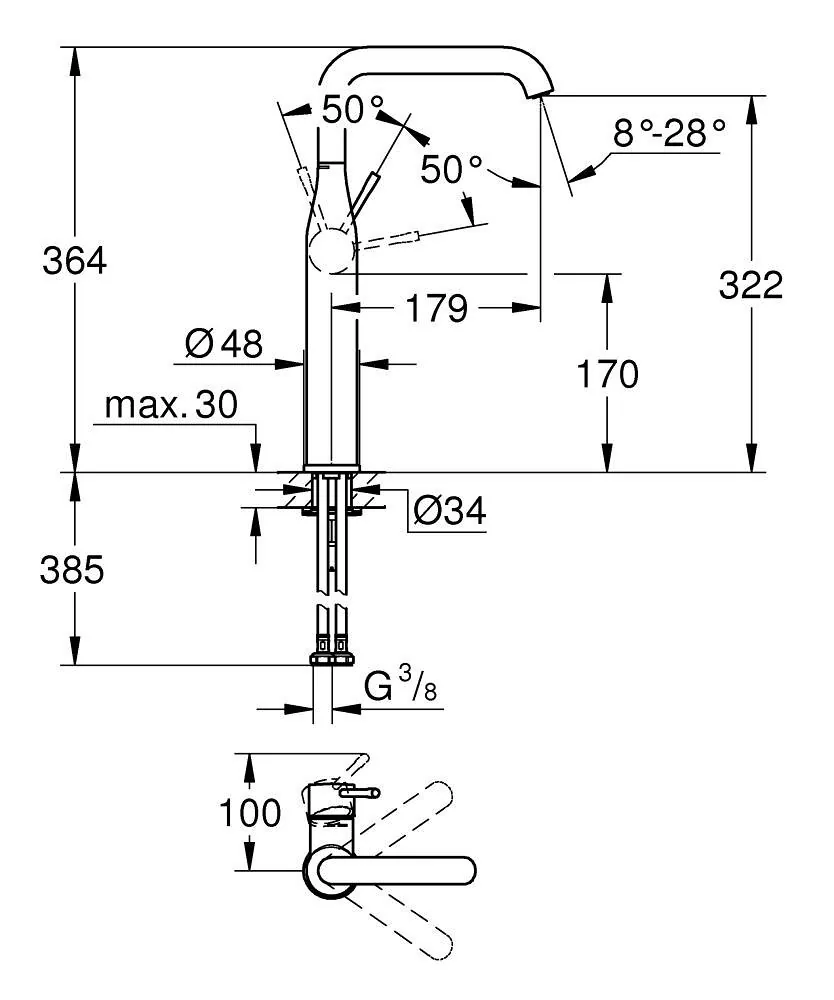 Grohe Essence Za Umivaonik Lula 32901001