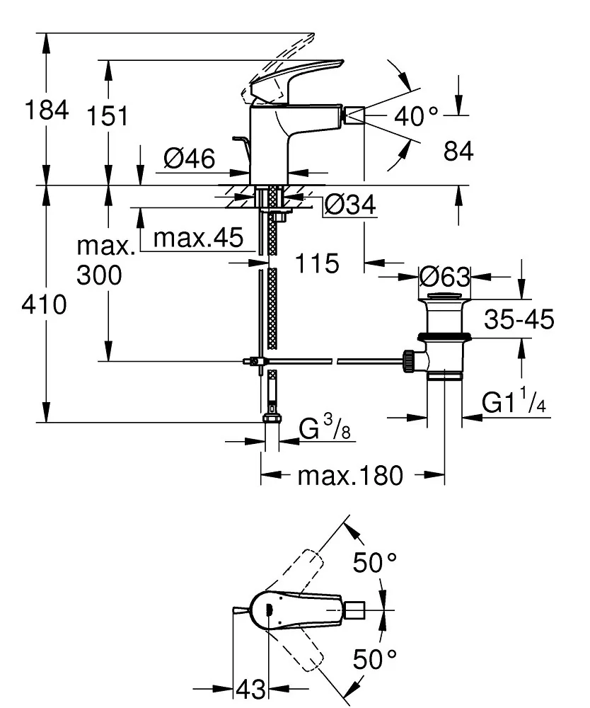 Grohe Eurosmart Za Bide 32929003