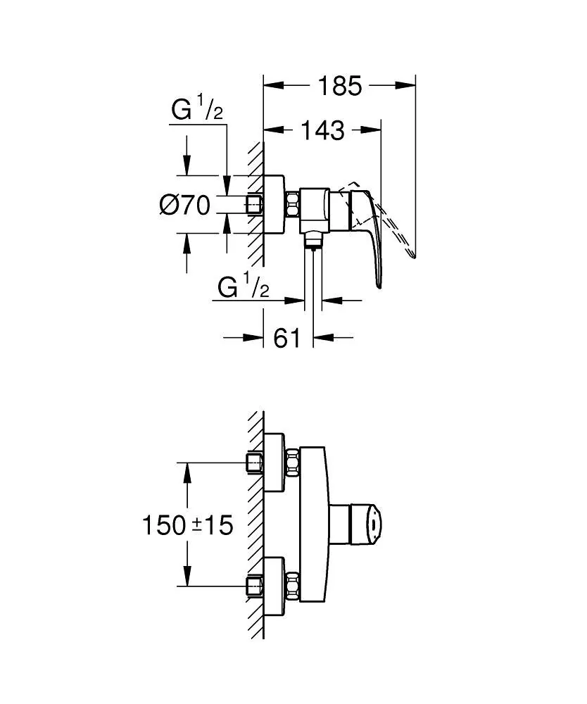 Grohe Eurosmart Za Tuš Kadu 33555003